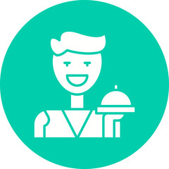 Waiter icon single vector illustration