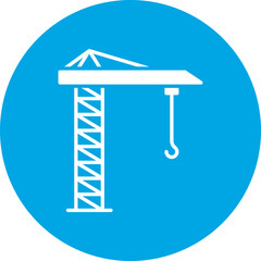 Crane Tower icon single vector illustration