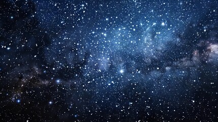 Obraz premium Captivating cosmic panorama showcasing a dazzling array of stars in the vast night sky, highlighting a stunning galaxy in the depths of outer space