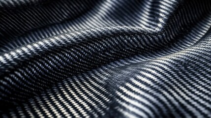 Close Up of Soft Textured Fabric in Black and White Patterns