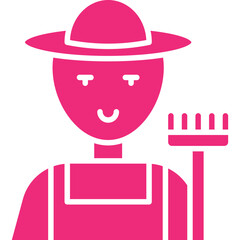 Farmer icon single vector illustration