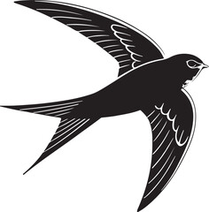 Isolated black swift icon Vector, black swift Silhouette,black swift icon set, black swift for logo,color black swift Vector illustration, Vector Graphic, EPS 10 , clip art work