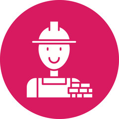 Builder icon single vector illustration