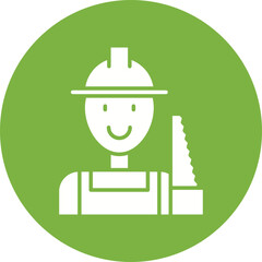 Carpenter icon single vector illustration