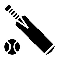 Cricket Glyph Icon Design