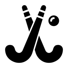Hockey Glyph Icon Design