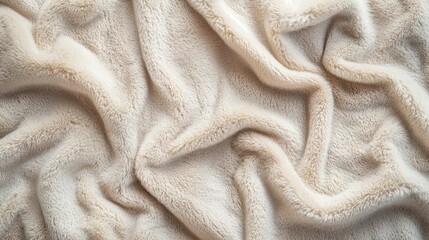 Fototapeta premium Soft Cream Blanket Texture with Elegant Waves and Folds