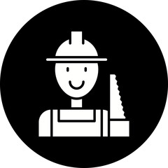Carpenter icon single vector illustration
