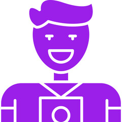 Photographer icon single vector illustration