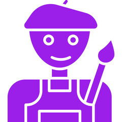 Painter icon single vector illustration