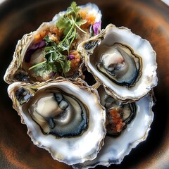 oysters on a plate