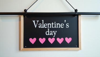 Black Chalkboard Mockup Perfect for Valentine's Day Background
