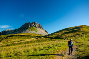 Obraz premium Dolomites, Italy. Monte Castellaz trail