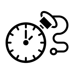 Pocket Watch Glyph Icon Design