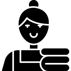 Maid icon single vector illustration