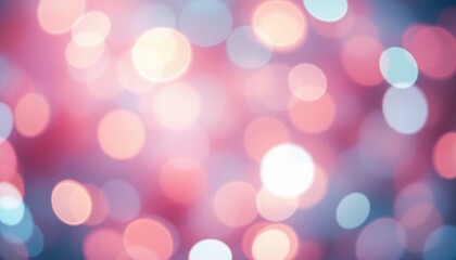 Fototapeta premium Soft glowing pink and blue bokeh lights