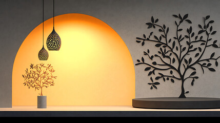 abstract platform podium product presentation backdrop Mockup podium for product presentation podium for product