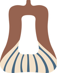 Modern and elegant vase design featuring a unique shape with a striped pattern and solid color background, adding a touch of sophistication to any decor