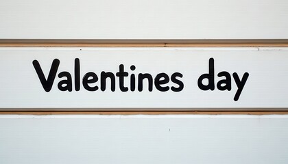 White Wooden Sign Mockup for Valentine's Day Background