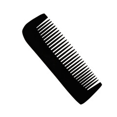 Elegant Black Hair Comb Detailed Design Professional Styling Tool dark style beauty object simple   