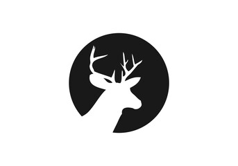 Deer Silhouette logo png template logo icon vector illustration