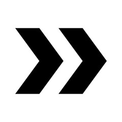 Obraz premium Roundabout Directional icon 2 Chevrons. Vector