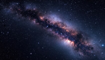 Fototapeta premium Breathtaking milky way galaxy in deep space with vibrant stars and nebulae