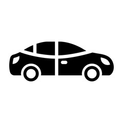 Naklejka premium Toy Car Glyph Icon Design