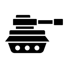 Toy Tank Glyph Icon Design