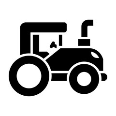 Toy Tractor Glyph Icon Design