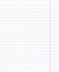Notebook sheet paper texture blue lined with margin