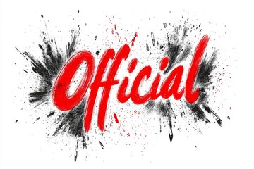 A flat 2D illustration of a document stamped â€œOfficialâ€ in bold red, drawn on a crisp white background with simple shading for depth