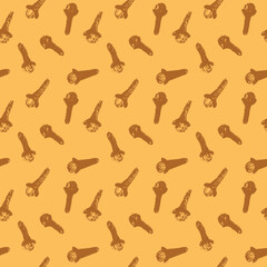 Clove seamless pattern. Vector pencil drawings. Clove spice ornament. Hand-drawn illustrations of clove background for label, packaging, banner, poster, cover design.