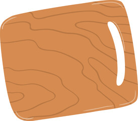 Classic wooden cutting board featuring a convenient handle, enhancing food preparation with a touch of rustic charm, perfect for any kitchen setting or culinary task