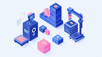 Fototapeta premium A manufacturing plant where AI optimizes production and fixes inefficiencies in real time