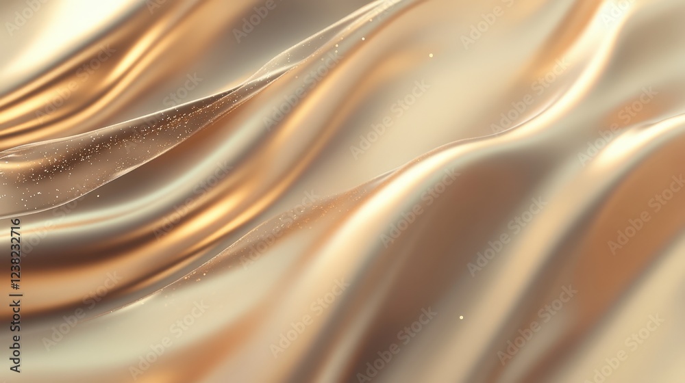 Poster smooth gold gradient with subtle bokeh lights adding depth and elegance