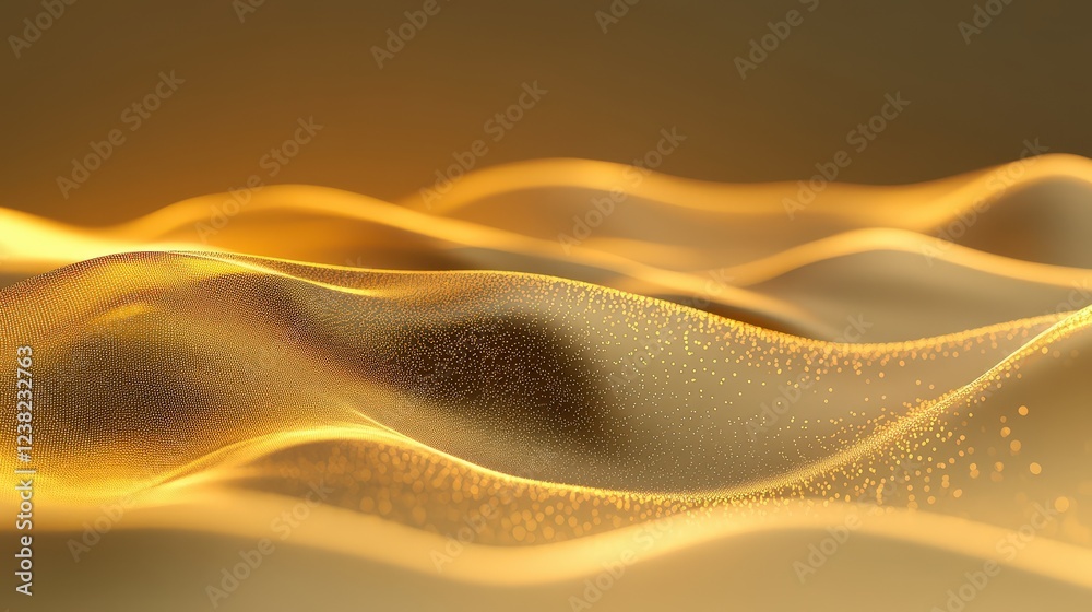 Poster smooth gold gradient with subtle bokeh lights adding depth and elegance