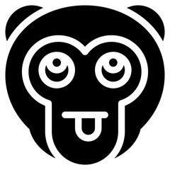 Vector Icon Funny, Monkey, Animal, Wildlife, Pet