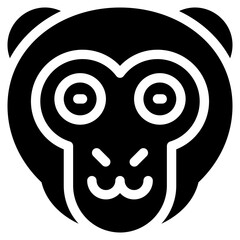 Vector Icon Cute, Monkey, Animal, Wildlife, Pet