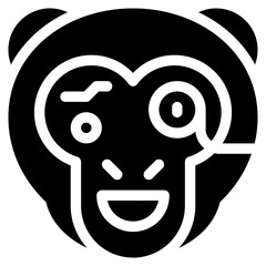 Vector Icon Observer, Monkey, Animal, Wildlife, Pet