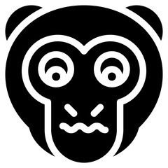 Vector Icon Nervous, Monkey, Animal, Wildlife, Pet
