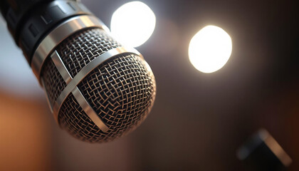 Obraz premium Professional Studio Microphone Close-Up