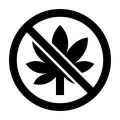 No Drugs Glyph Icon Design