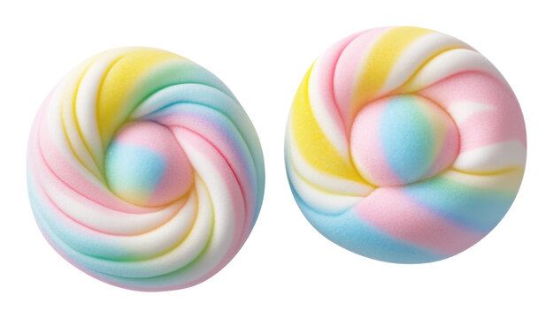 PNG Colorful swirl candy with pastel shades