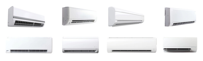 Air conditioner png cut out element set, transparent background