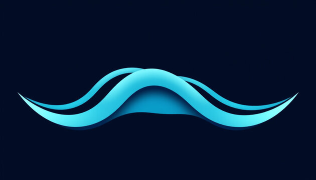 A sleek and artistic blue wave design with smooth curves, representing water movement, ocean flow, and fluid dynamics in a modern, abstract, and minimalist style suitable for branding and decoration.