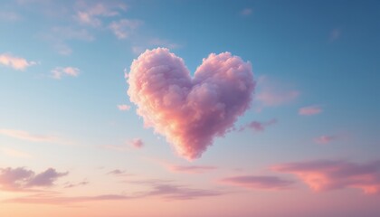 Heart Shaped Cloud at Sunset: A Romantic Sky