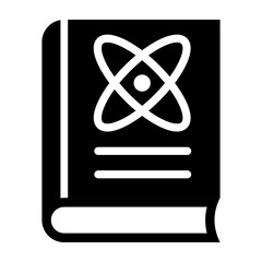 Science Book Glyph Icon Design