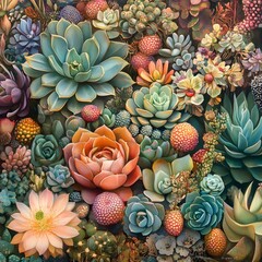 Fototapeta premium Succulence, Water-Storing & Hardy Plants