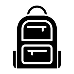 Backpack Glyph Icon Design